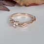 Ariel Leaf Engagement Ring, Gold And Morganite, thumbnail 2 of 8