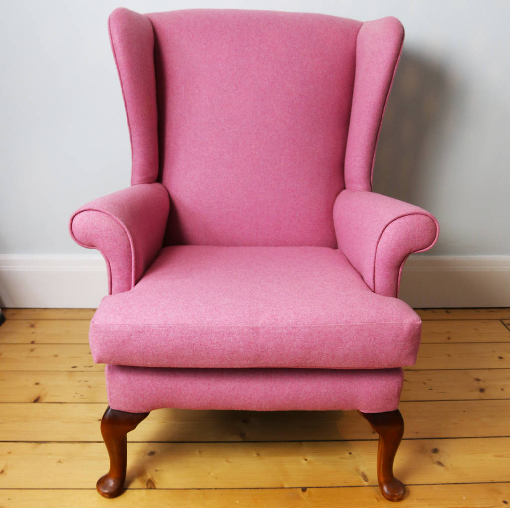 pink armchair by bobbin & fleck