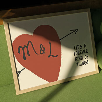 It’s A Forever Kind Of Thing Personalised Heart Print, 8 of 12