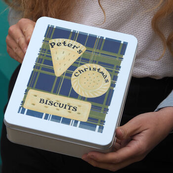 Personalised Tartan Biscuit Tin, 3 of 3