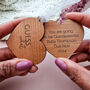 Personalised Pregnancy Announcement Heart Decoration, thumbnail 4 of 5