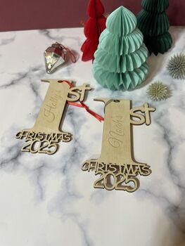 Personalised 1st Christmas 2025 Decoration, 9 of 9