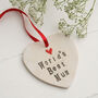 World's Best Mum Ceramic Hanging Heart, thumbnail 1 of 4