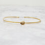 Gold Plated Elegant Citrine November Birthstone Bangle, thumbnail 1 of 4