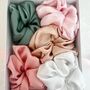 Box Of Five Luxury Large Silk Scrunchies, thumbnail 2 of 6