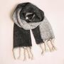 Personalised Charcoal Two Tone Winter Scarf, thumbnail 4 of 4