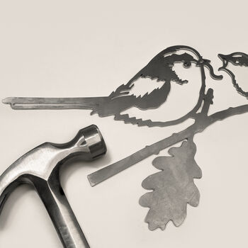 Long Tailed Tit And Chick Metal Garden Art, 4 of 6