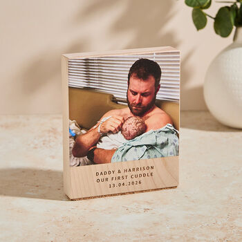 Personalised New Daddy Photo Block Gift, 2 of 5
