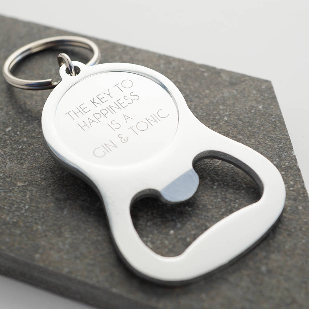 personalised bottle opener keyring by wue