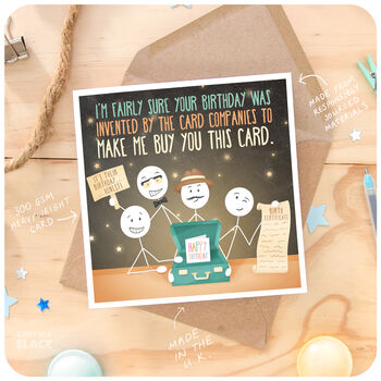 Card Companies Funny Birthday Greeting Card For Him Her, 3 of 6