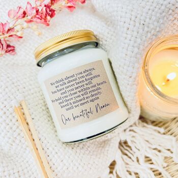 We Think About You Always Personalised Remembrance Candle, 11 of 11