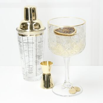 Personalised Gold Rim Cocktail Wine Glasses Twin Pack, 3 of 4