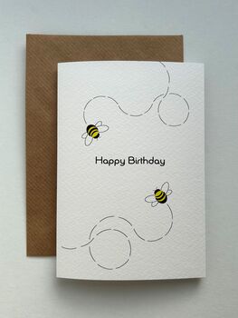 Happy Birthday Bumble Bee Card, 2 of 2