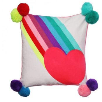 Embroidered Rainbow Cushion, 2 of 3