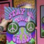 Stay On The Grass Psychedelic Poster Print, thumbnail 2 of 5