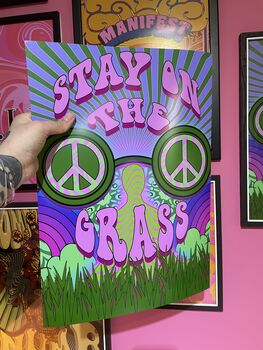 Stay On The Grass Psychedelic Poster Print, 2 of 5