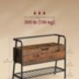 Shoe Storage Bench With Drawer Industrial Style Rack, thumbnail 2 of 6