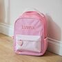 Personalised Large Pink Varsity Backpack, thumbnail 1 of 6