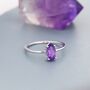 Genuine Amethyst Ring In Sterling Silver, thumbnail 1 of 9