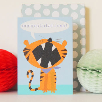 Personalised Bubble Growly Tiger Card, 2 of 3
