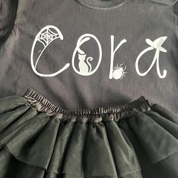 Personalised Halloween Tutu And Top Baby To Child, 3 of 6