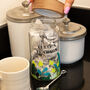Personalised Leaves Tea Glass Storage Jar, thumbnail 2 of 9