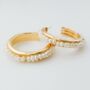 The Alex Gold Plated Hoop Earrings, thumbnail 3 of 4