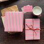 Pink Wide Stripe Paper Fibre Wrapping Paper Sheet, thumbnail 10 of 12