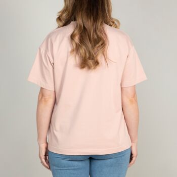 Women's Pink Breastfeeding Oversized T Shirt, 3 of 4