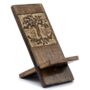 Wooden Phone Stand Carved Tree Of Life, thumbnail 1 of 2