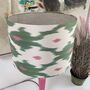 Handmade Green And Pink Drum Ikat Lampshade, thumbnail 4 of 6