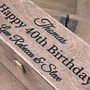 Happy Birthday Personalised Wooden Wine Box, thumbnail 2 of 4