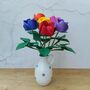 Rainbow Bouquet Of Origami Paper Roses, thumbnail 4 of 4