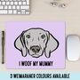 Weimaraner Face Mouse Mat, thumbnail 1 of 4