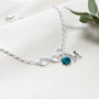 Personalised 925 Silver Birthstone Infinity Bracelet, thumbnail 1 of 5