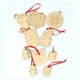 Plywood Christmas Tree Decorations Set6, thumbnail 2 of 4