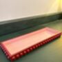 Red And Pink Bobbin Style Decorative Tray, thumbnail 2 of 3