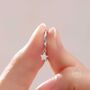 Sterling Silver Star Dangle Huggie Hoop Earrings, thumbnail 5 of 11
