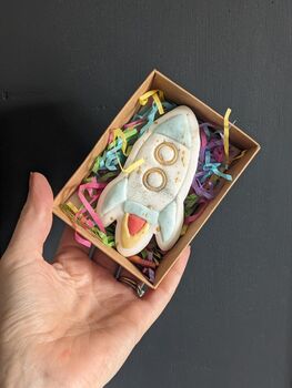 To The Moon And Back Rocket Biscuit And Greetings Card For Fathers Day, 3 of 7