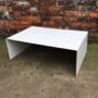 Industrial All Steel White Cube Coffee Table 189, thumbnail 1 of 4