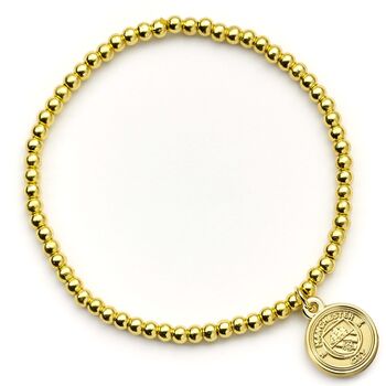 Manchester City Football Club Ballbead Bracelet With Crest Charm, 2 of 3