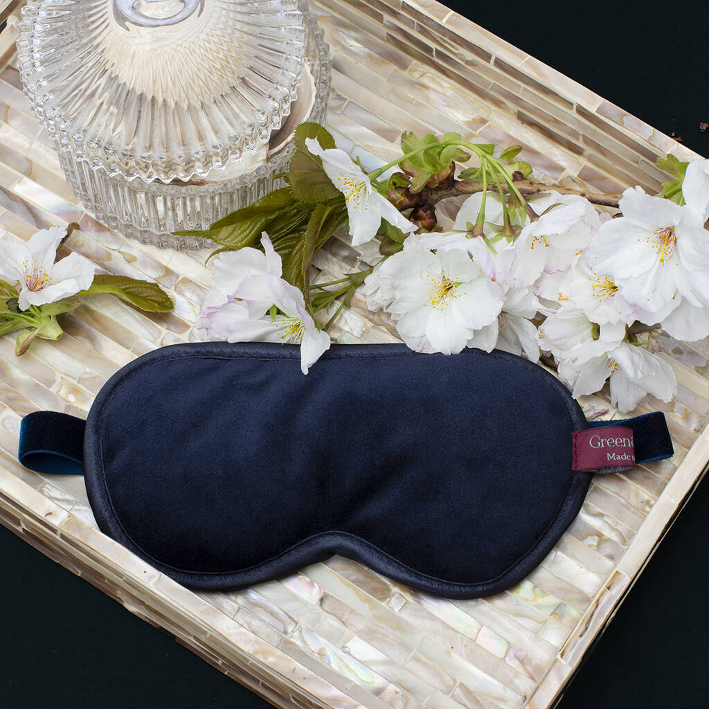 Navy Velvet Lavender Eye Mask By Green&Heath