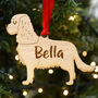 Cavalier Spaniel Personalised Wooden Dog Decoration, thumbnail 5 of 6