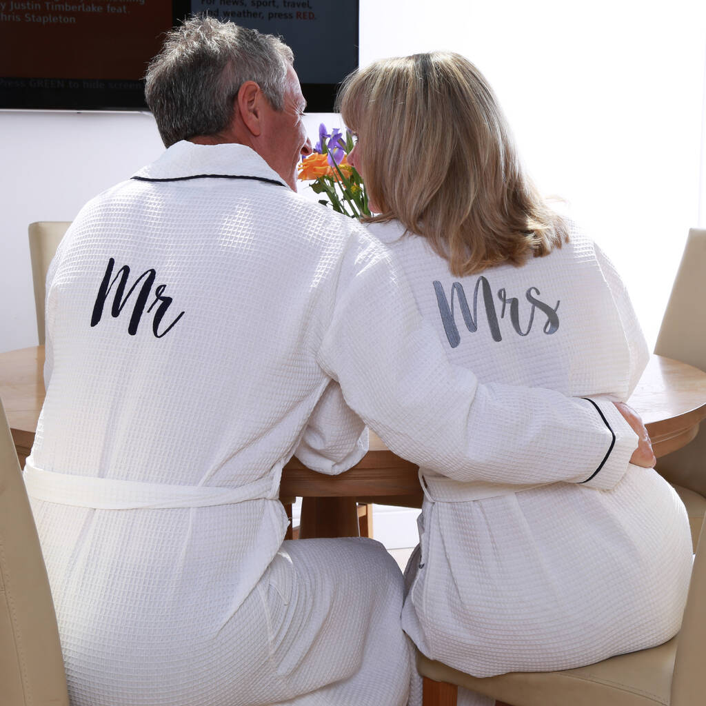 Personalised Bridal Waffle Dressing Gown By Duncan Stewart
