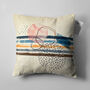 Ivory Cushion Cover With Striped Water Colour Patterned, thumbnail 5 of 7