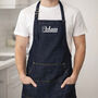 Personalised Denim Apron With Stitch Detail, thumbnail 1 of 4