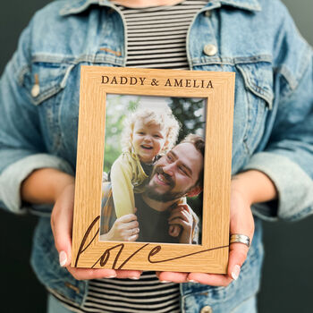 Personalised Daddy Love Father's Day Photo Frame Gift, 7 of 9