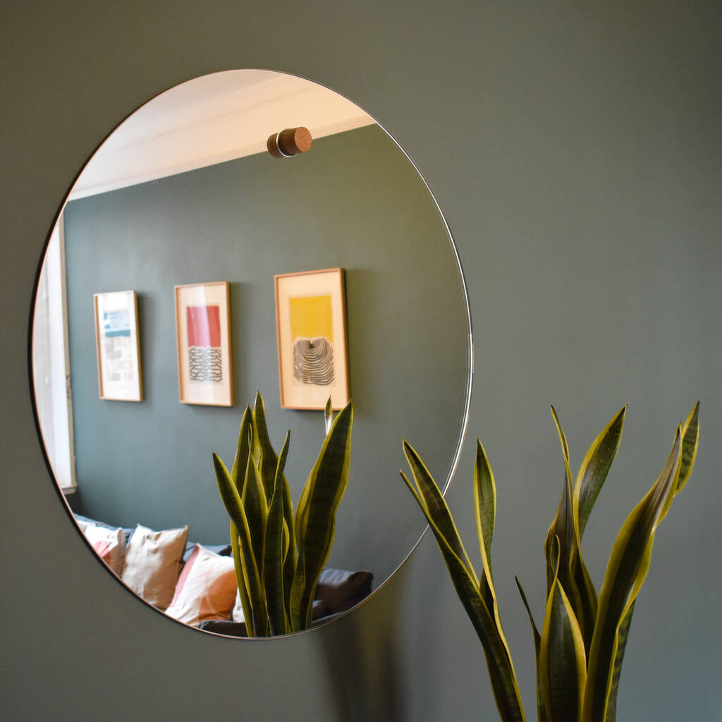 Harpa Large Round Wall Mirror: Modern And Minimal, 1 of 6