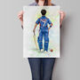 Personalised Custom Cricketer Print, thumbnail 1 of 7
