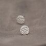 Sterling Silver Hammered Disk Stud Earrings, thumbnail 6 of 11